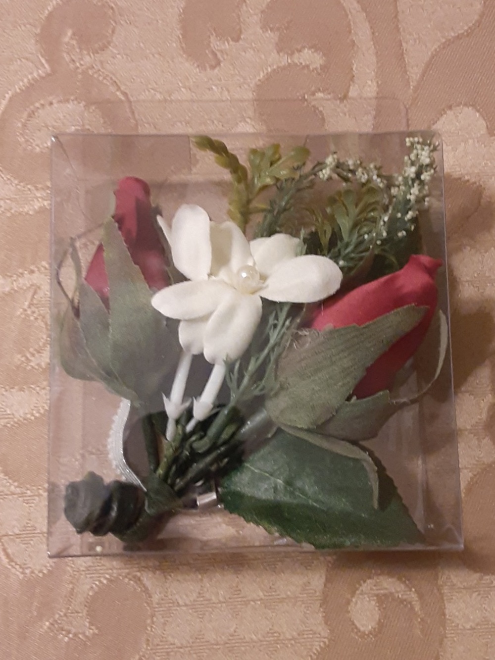 Red Rose Buds Wrist Corsage